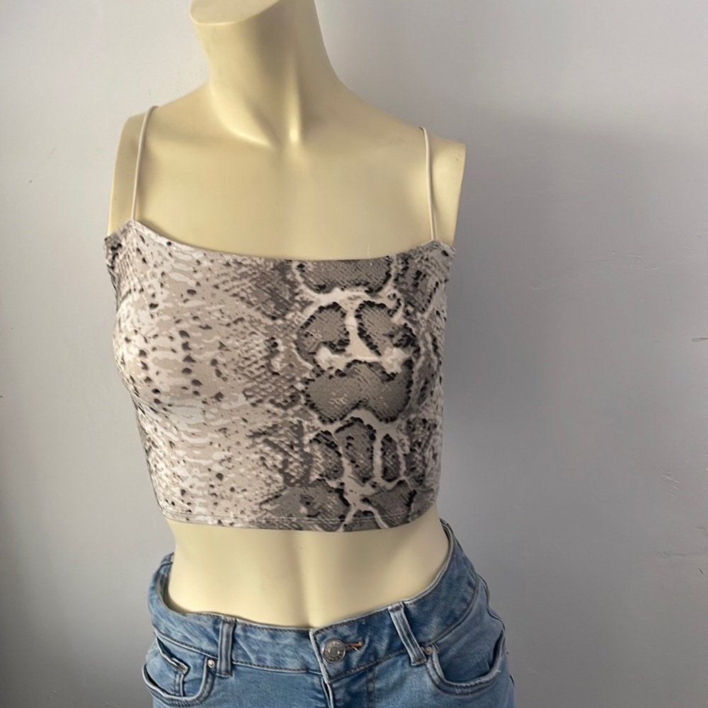 Snake print crop